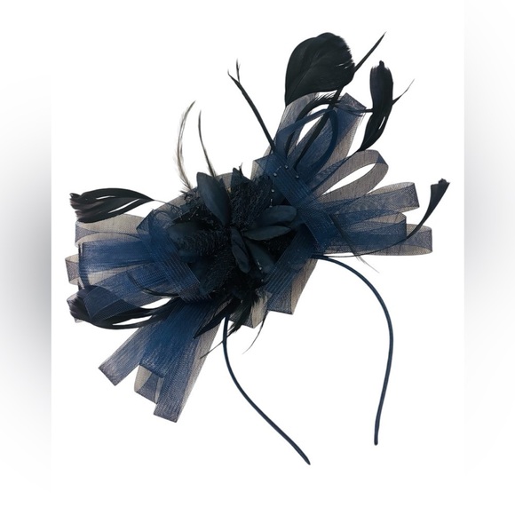 Accessories - Elegant Black and Blue Fascinator